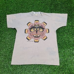 Vintage 1988 Kwakwaka-wakw Sun Art Shirt Womens M 18x24 Richard-Hunt